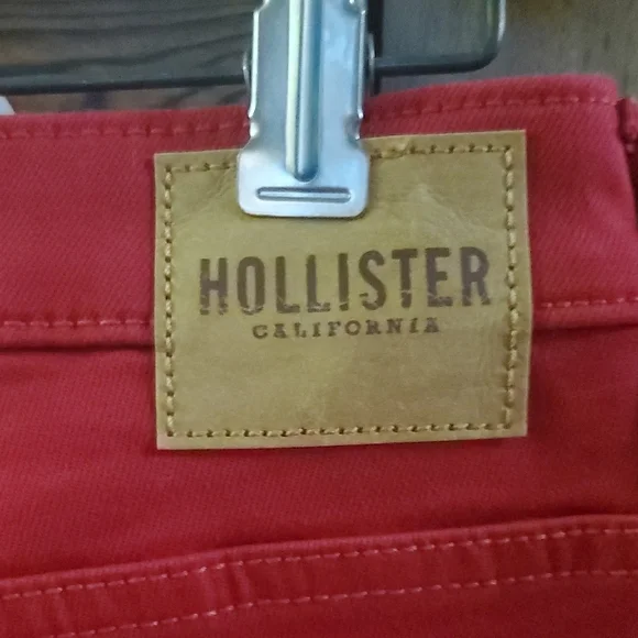NWT Hollister Size 11R Red Flare Jeans - Picture 4 of 8